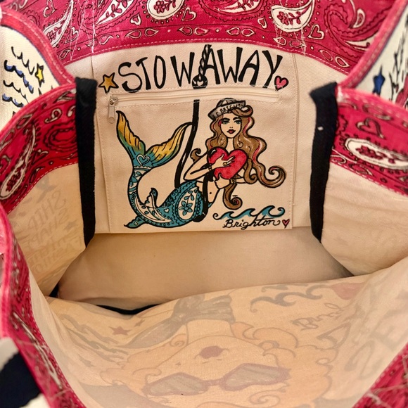 Brighton Seize the Day Mermaid Nautical Tote NWT $100 Teacher Core - Picture 3 of 4